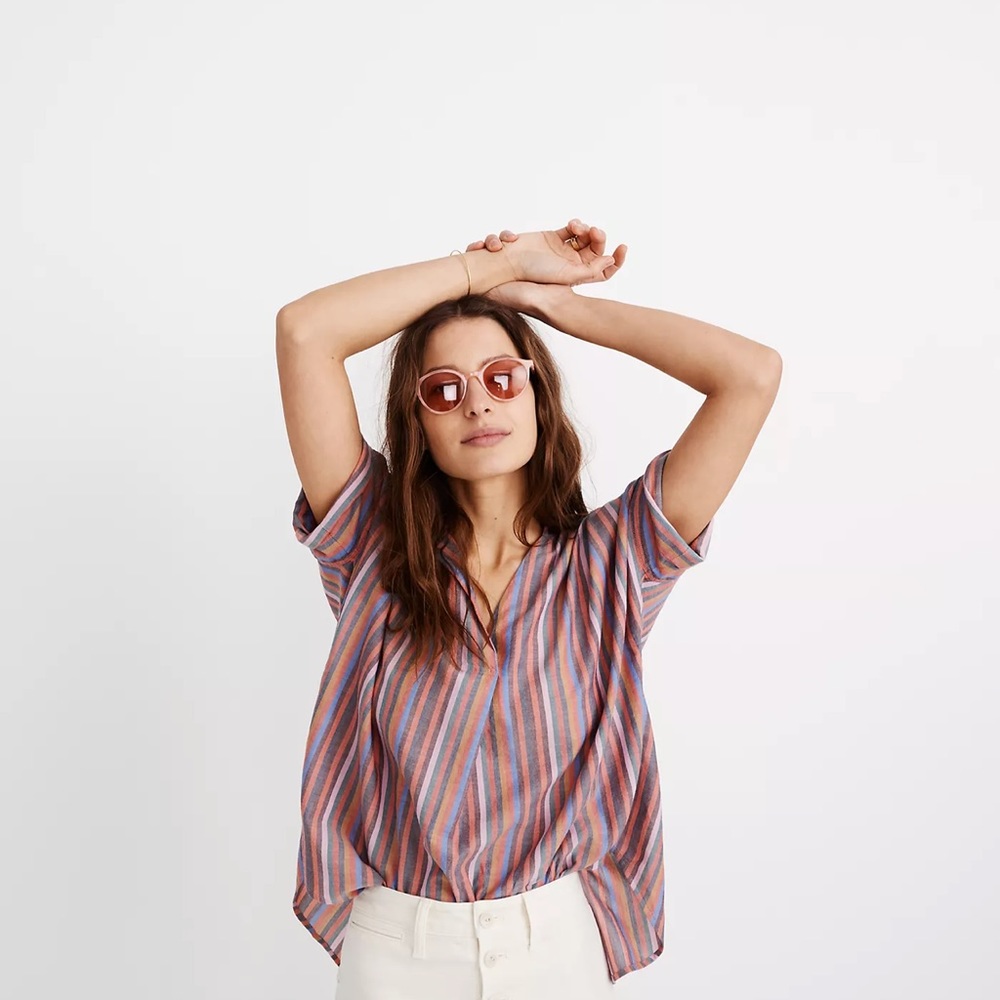 LAST CALL - Madewell Courier Button-Back Relaxed Fit Shirt